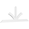 Ekena Millwork Richland Architectural Grade PVC Gable Bracket, 108"W x 40 1/2"H x 2"D x 6"F, 9/12 Pitch GBP108X41X0206RIC00 - alternate 1